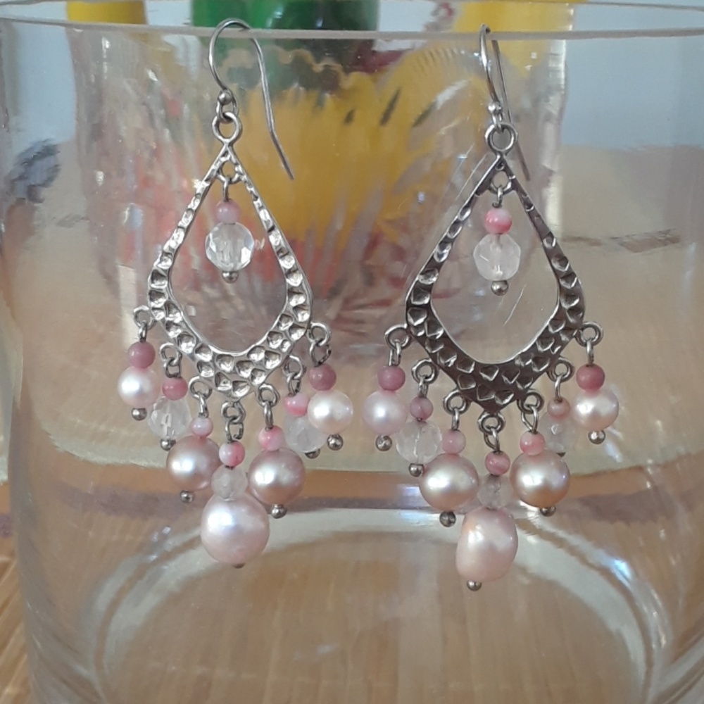 LUC 925 CU Vintage Chandelier Style Earrings